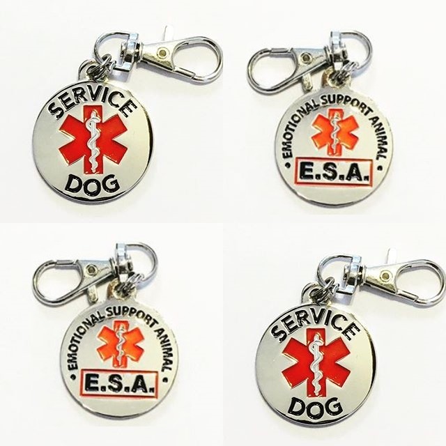 Service Dog Emotional Support Animal ESA Collar Tag Two Sided ALL ACCESS CANINE™