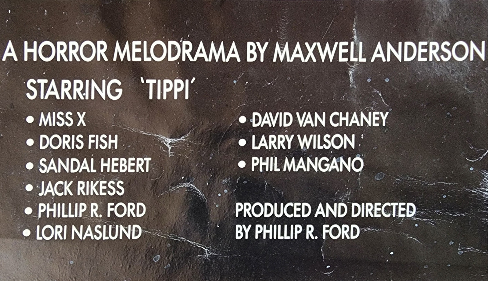 1988 LGBTQ Theater Rhinoceros Poster - Doris Fish, Tippi, Miss X SF Drag History