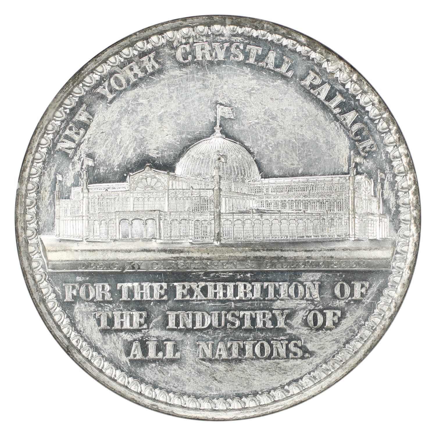 So Called Dollar: 1853 SC$1 Crystal Palace White Medakl NGC MS61 (HK-6, Type 1)