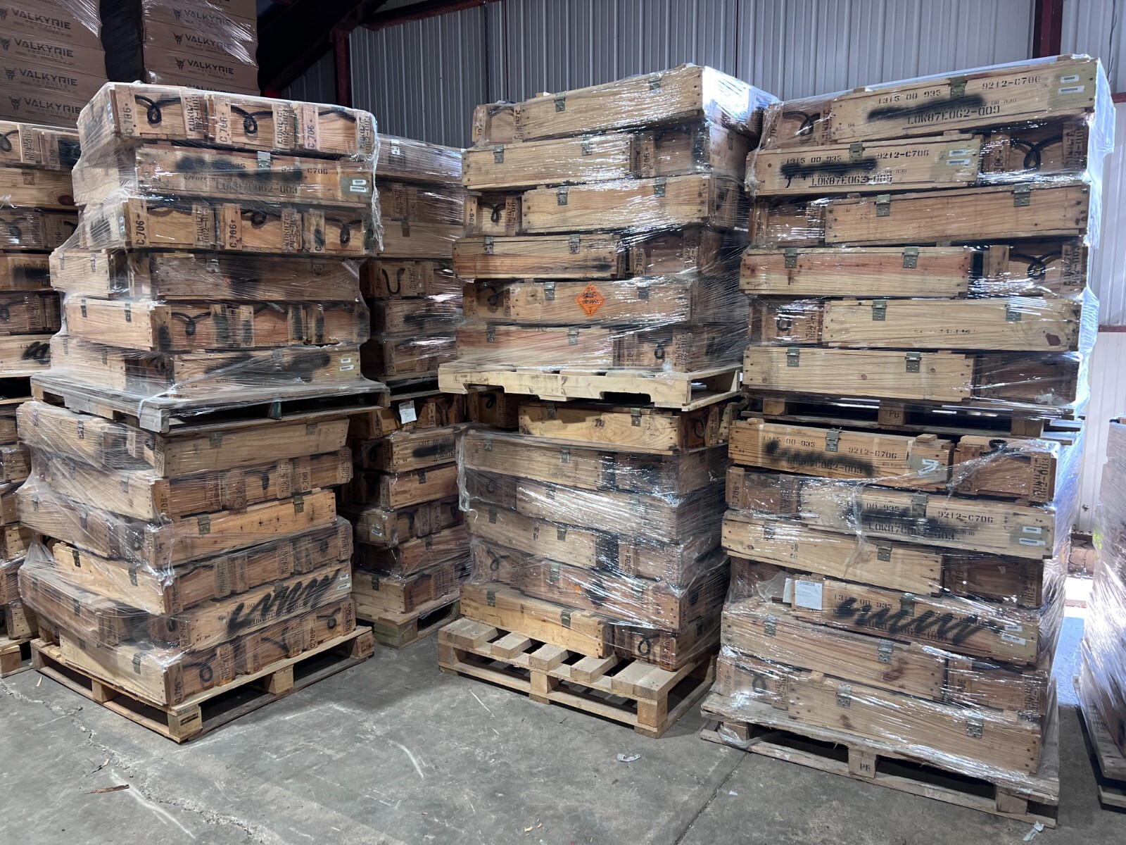 Wooden Surplus Ammo Crate M2 M30 Mortar Explosives Box U.S. Military Munitions