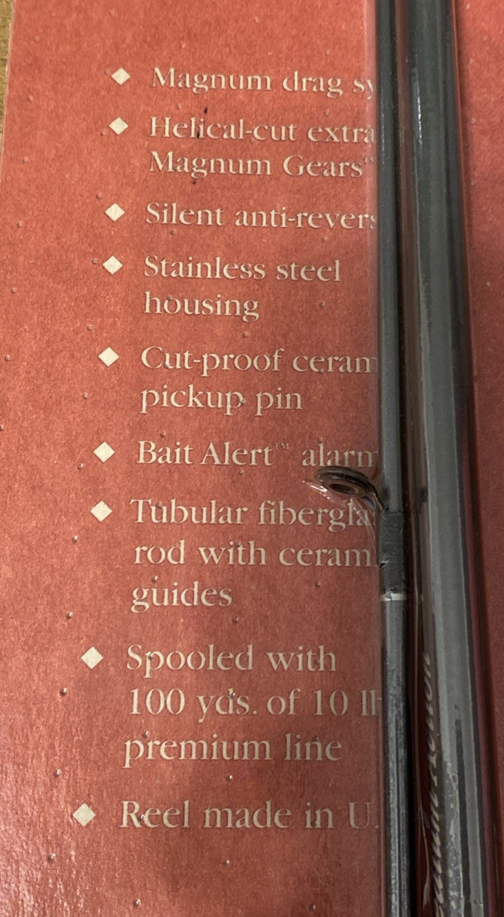 Vintage 1996 Zebco 33 Fishing Rod and Reel Combo Magnum Drag - New 3490E