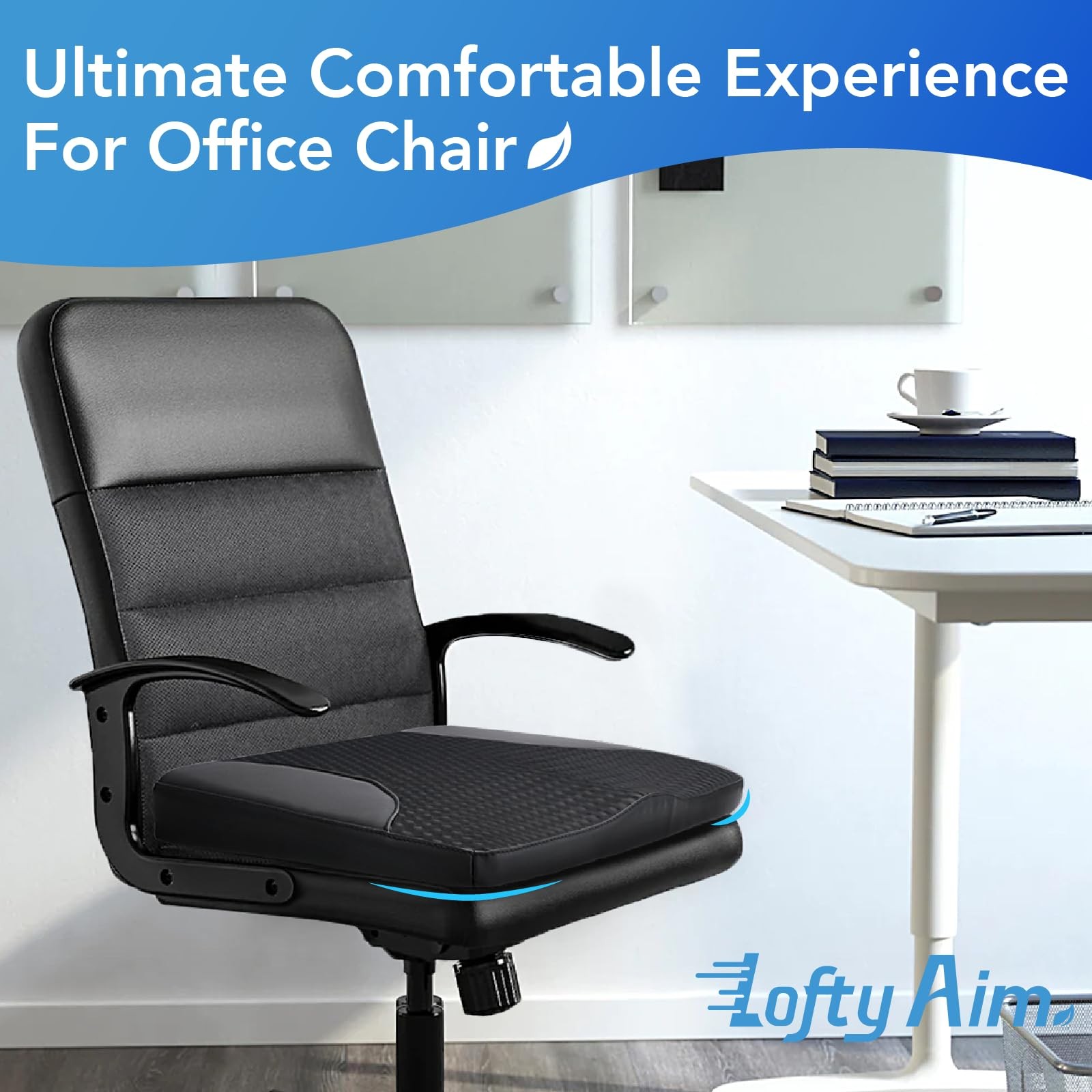 Car Seat Cushion, Comfortable Memory Foam Seat Pillow for Driving, Sciatica-B...