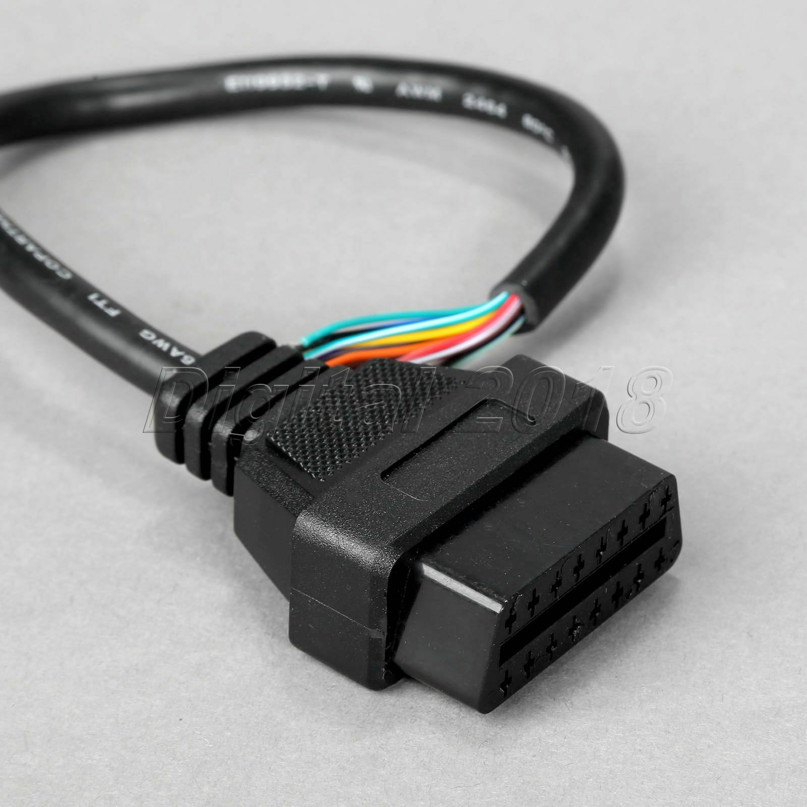 OBD2 OBD-II 16 Pin Female Extension Connector To Open Plug Wire Diagnostic Cable