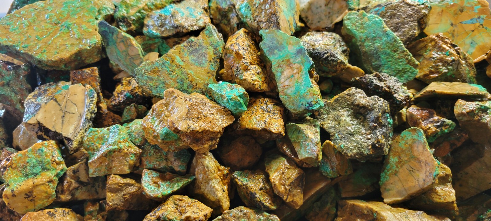 Natural Turquoise Rough Blue Silver Mine, Lone Mountain District NV - Half Pound