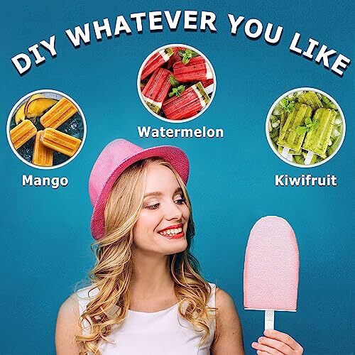 10-Cavity Silicone Popsicle Molds DIY Ice Pop Maker Ice Crea Molds