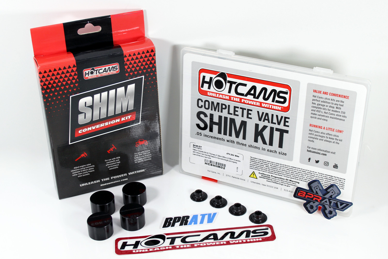 Polaris RZR Ranger Ace 570 Hot Cams Valve Shim Conversion Kit + Hotcams Shim Kit