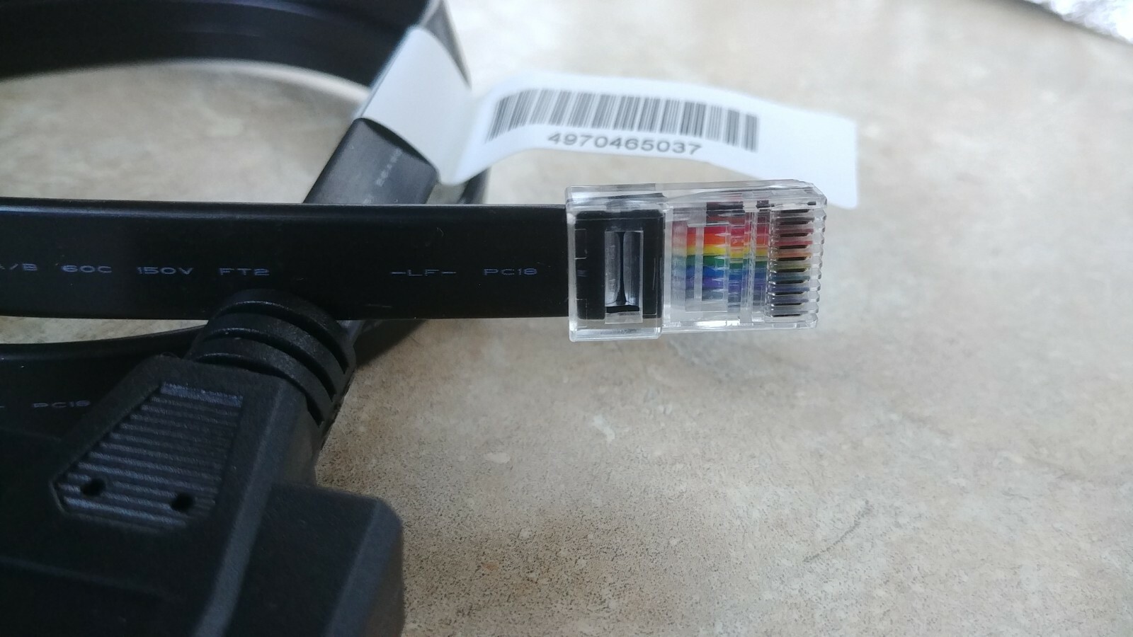 NCR 497-0465037 1432-C337-0007 RJ50 10-pin RS-232 to DB9 Serial Cable Adapter