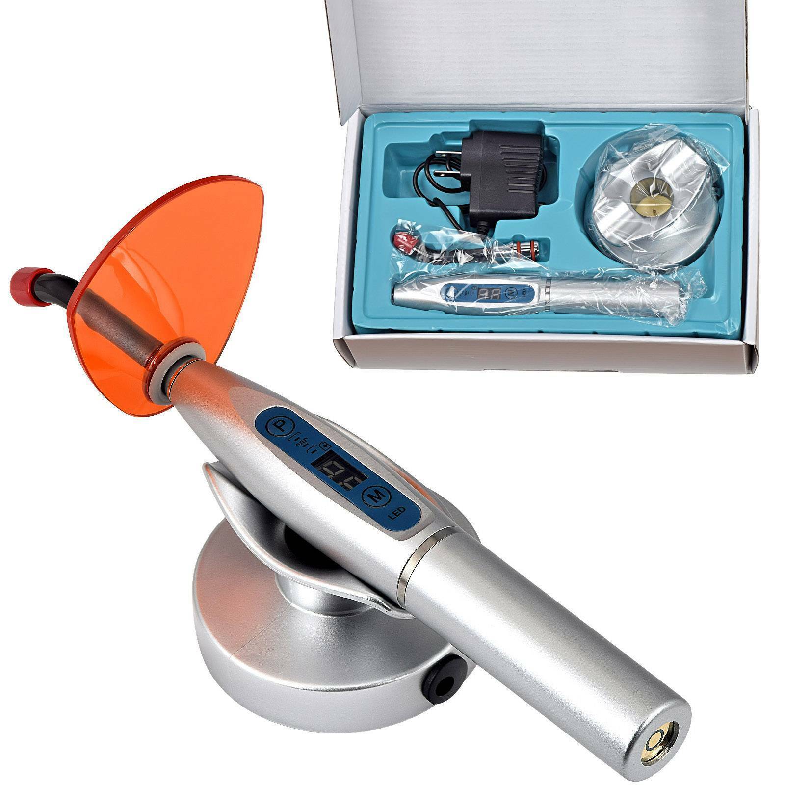 Dental Wireless Cordless LED Cure Curing Light Lamp 2000mw 5W Tool Resin Cure US