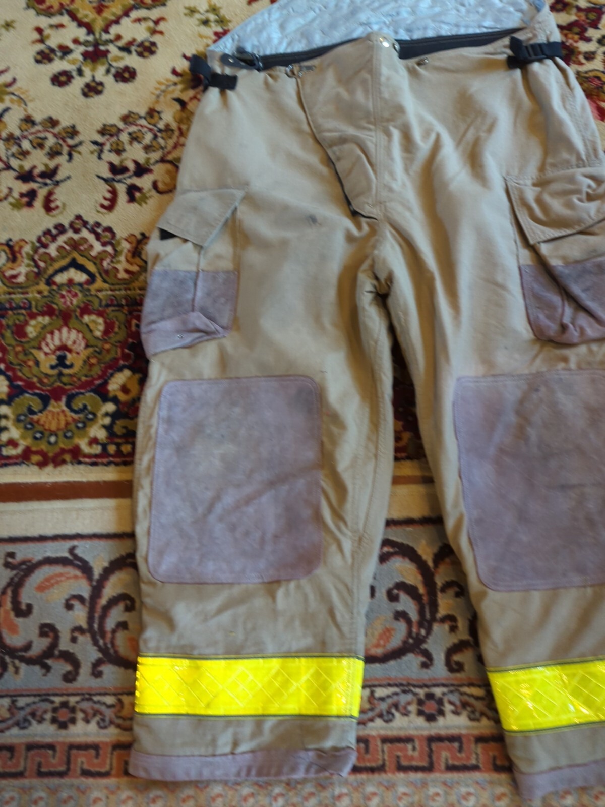 Retired Firefighter Gear Turnout Pants FIRE USED 50" X 30" See Pics