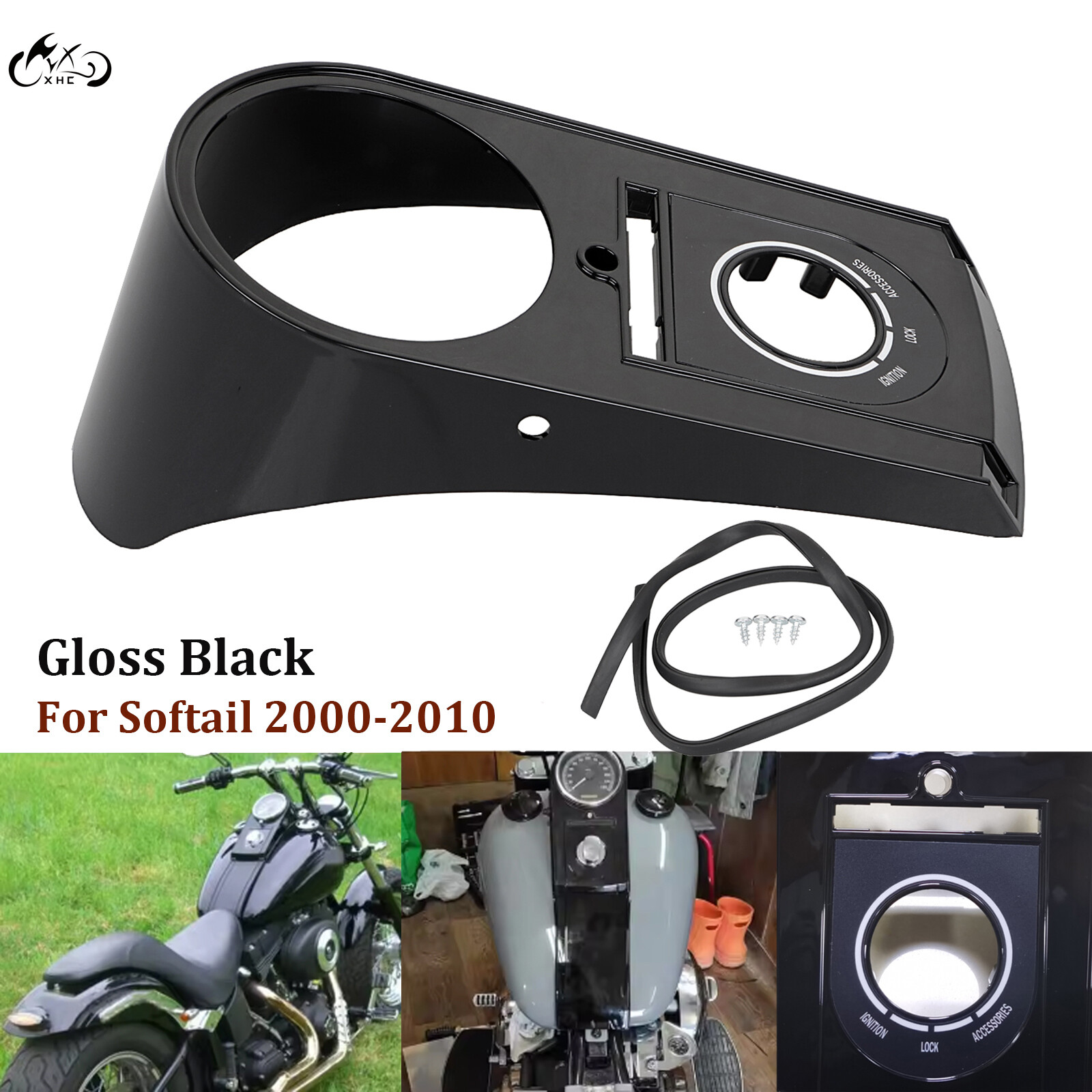 Speedometer Speedo Dash Panel Cover Housing Kit For Harley Fat Boy Softail 00-10