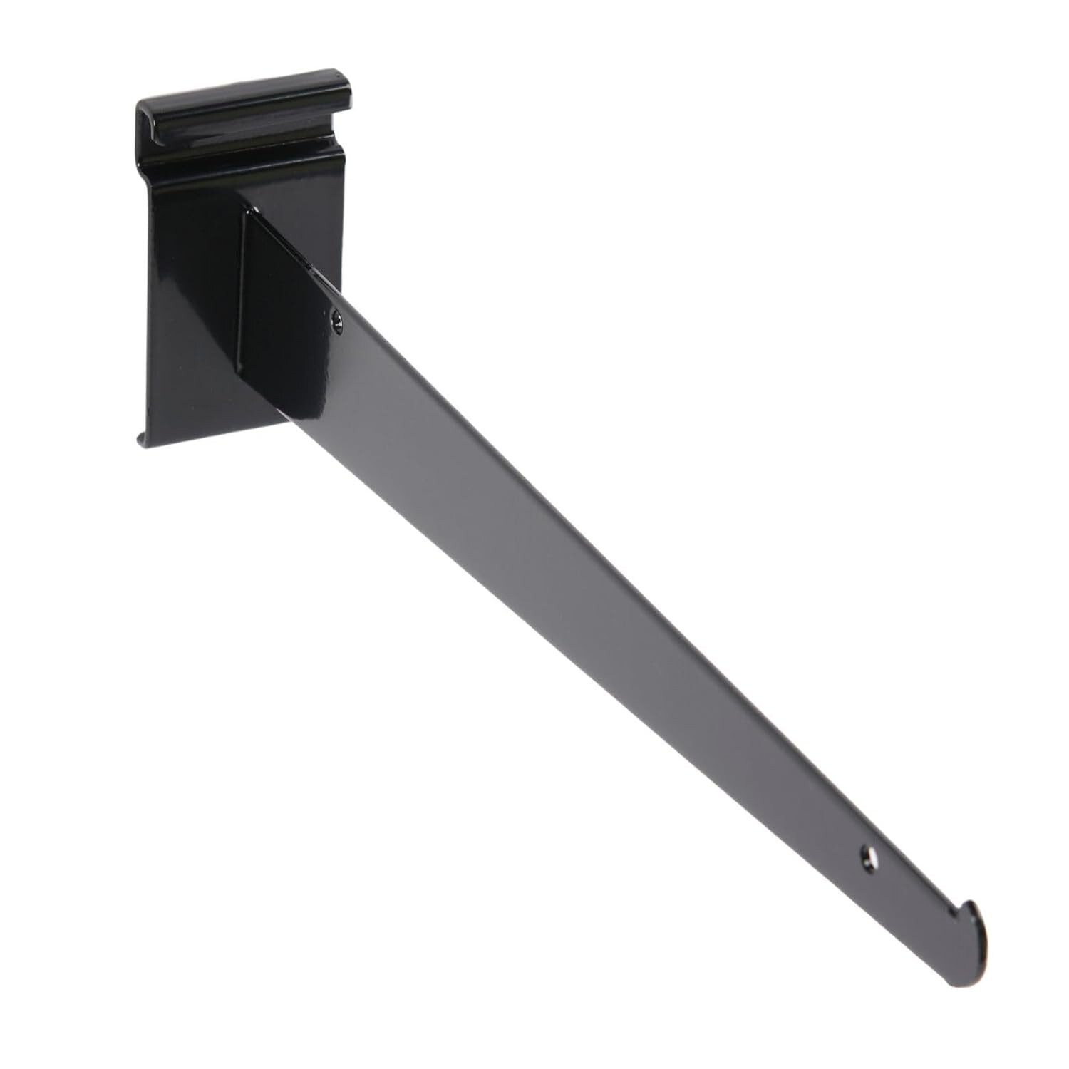 Lot of 10 12" Wire Grid Slat Brackets Shelf Bracket Gridwall Black 3" On Center