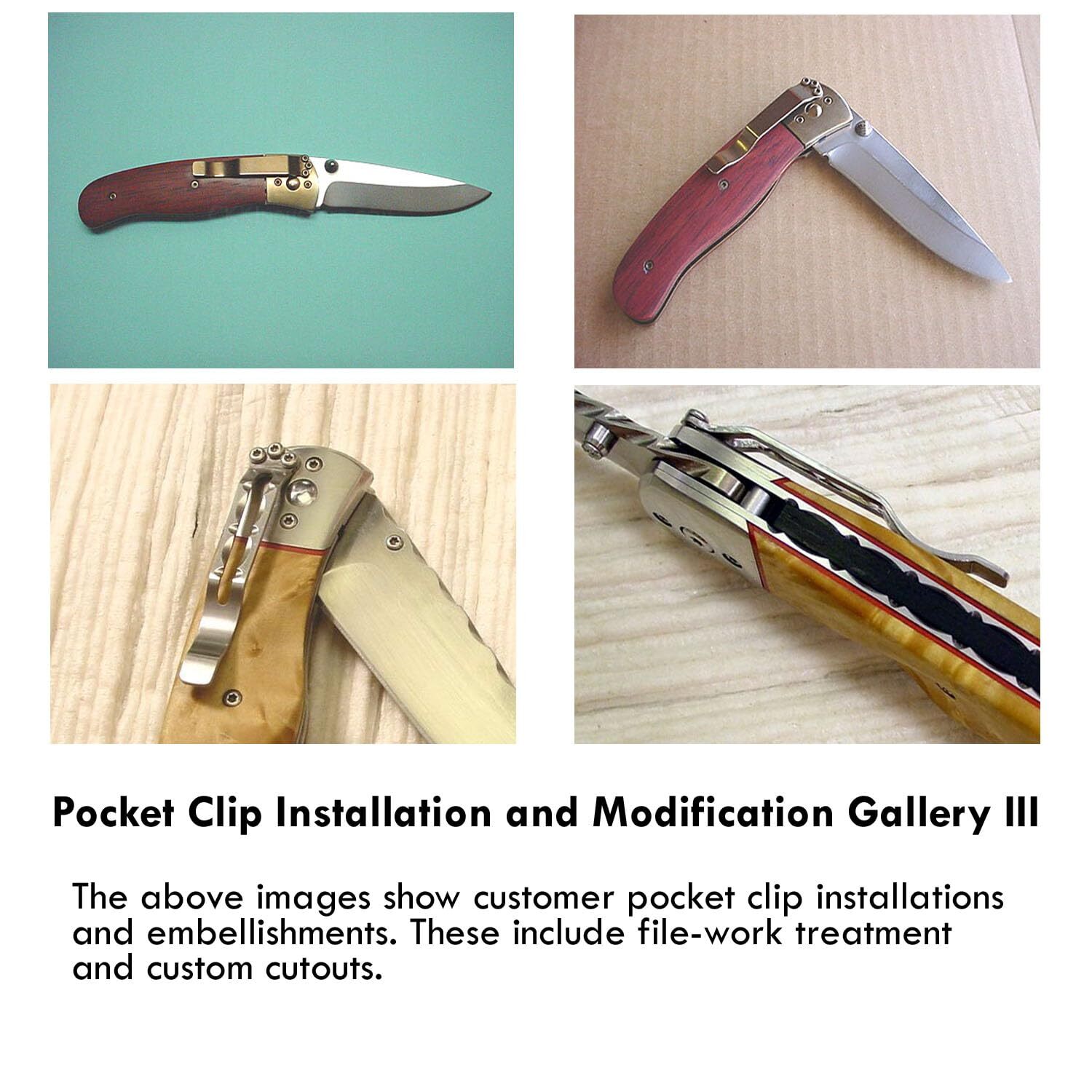 Replacement Pocket Clips for Folding Knives, Cell Phones, Flashlights, & More!