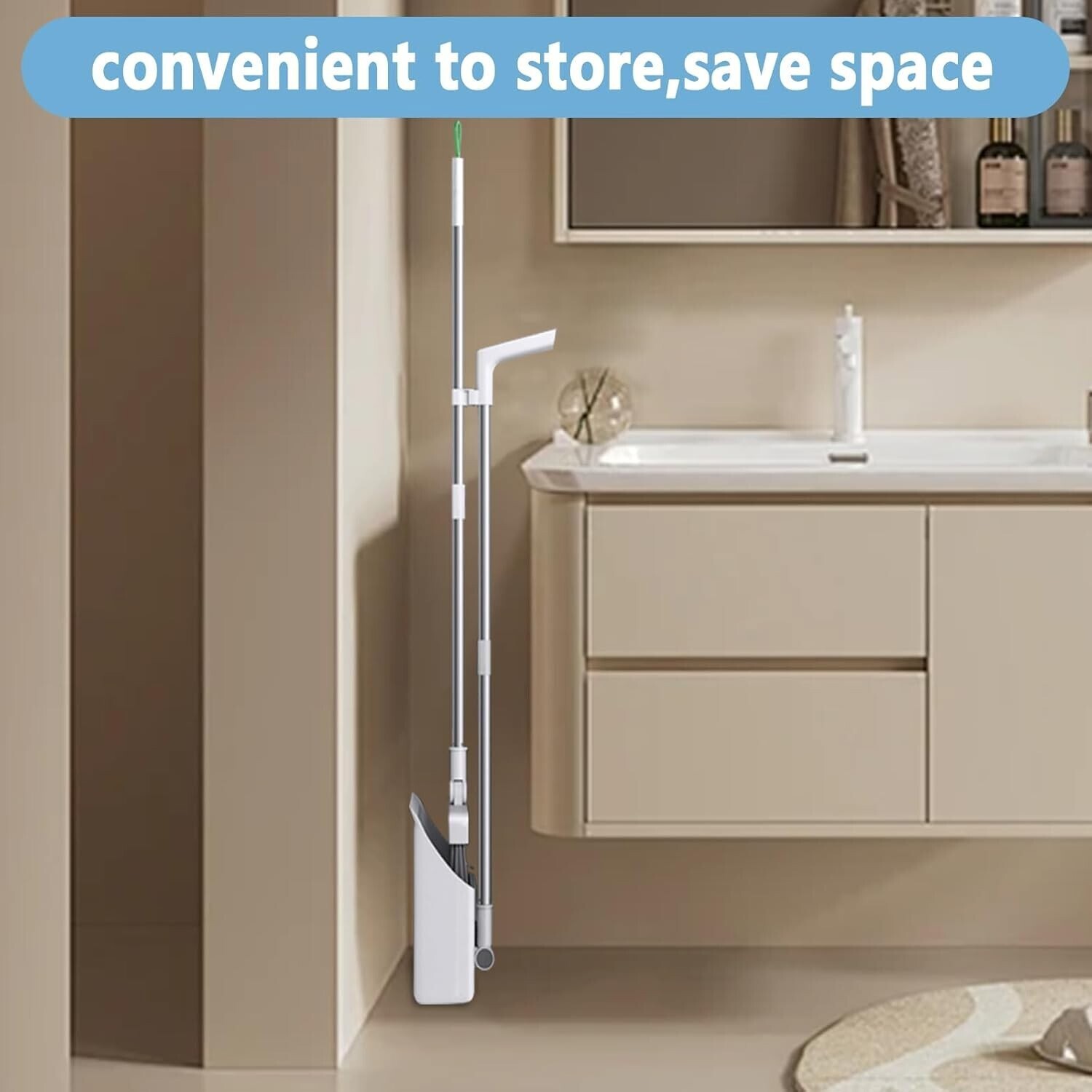 Broom and Dustpan Set Lightweight Upright Lobby Broom and Dust Pan Combo 3-In-1