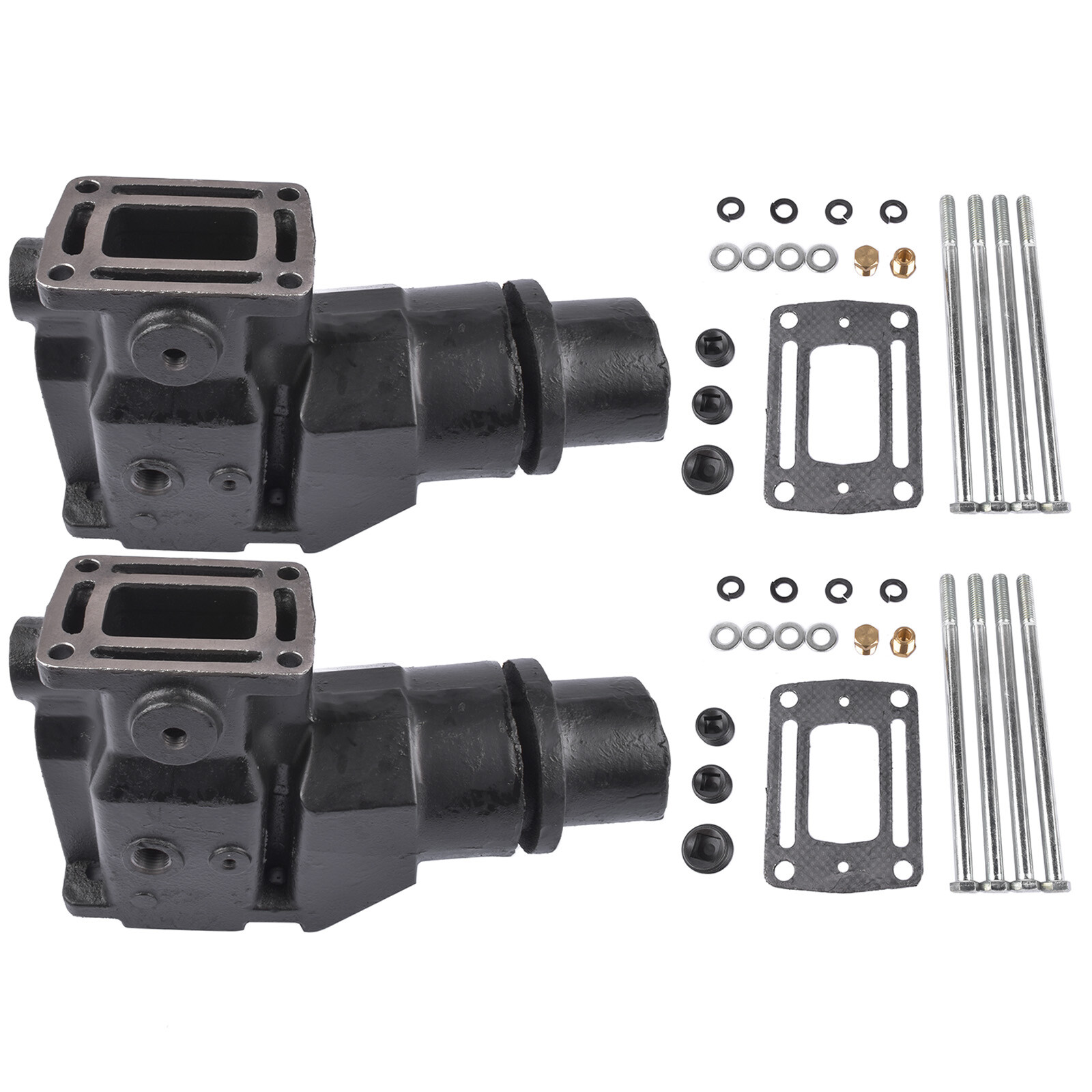 For V6 V8 Volvo Penta 2x Exhaust manifold Riser Elbow OMC 4.3 5.0 5.8 L 350 NEW