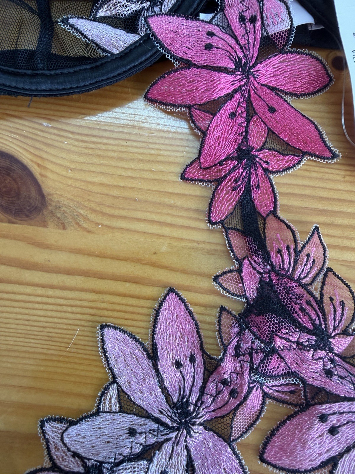 Victoria Secret Lingerie Teddy One Piece Bodysuit Black Pink Ziggy Glam Floral