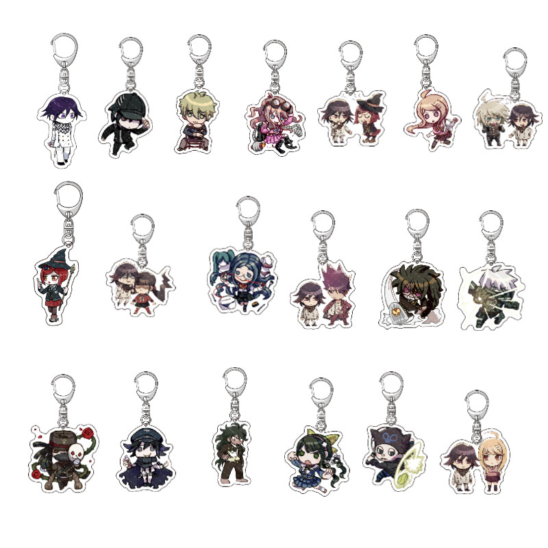 Danganronpa Acrylic Double-sided Key Chain Small Pendant Anime Cosplay Decor
