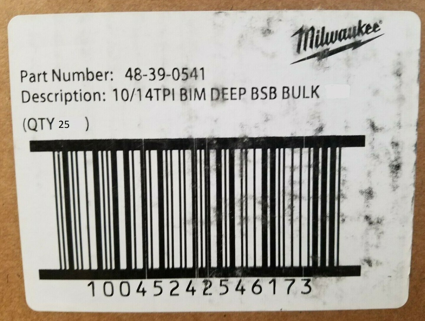 44-7/8" X 10/14 VP Deep Cut Band Saw Blade Milwaukee 48-39-0541 Bulk Lot of 25