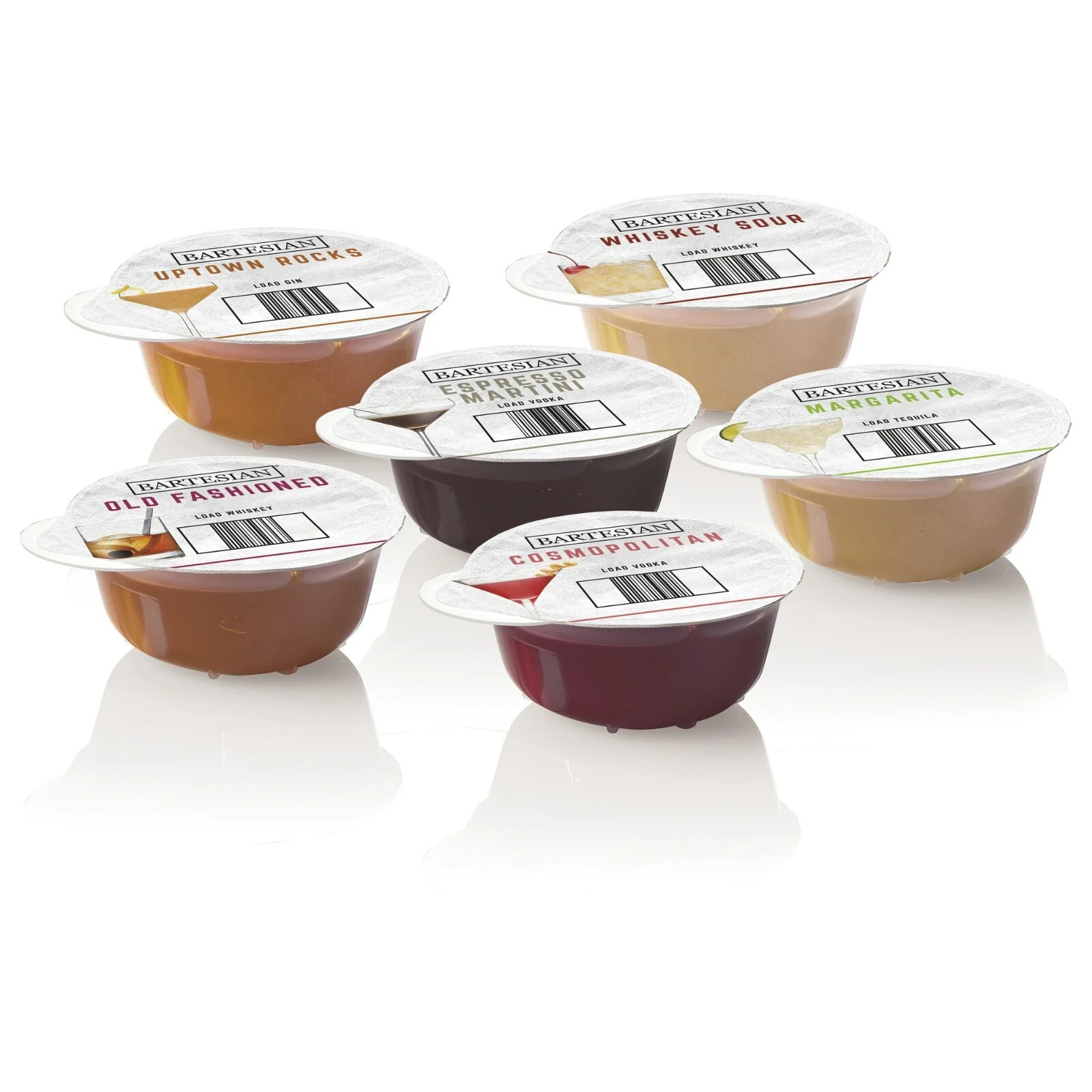 Bartesian Classic Collection 6 Cocktail Mixer Capsules, Pack of 6