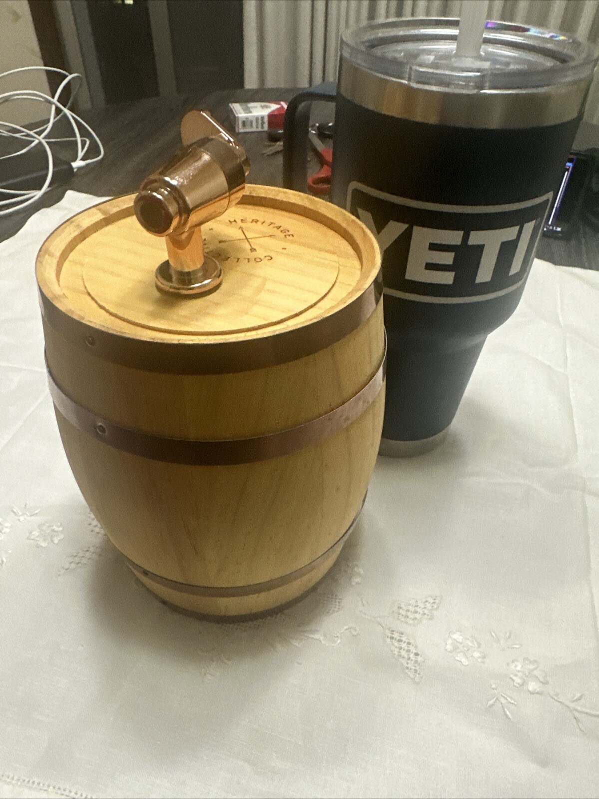 Mini Whiskey Barrel Wooden Replica Heritage Collective Dispensing Mini Keg 27 oz