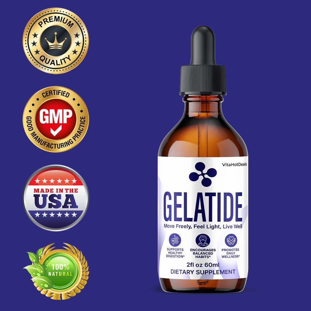 Gelatide Liquid Supplement, All Natural Formula, Gela Tide Drops (2 pack)