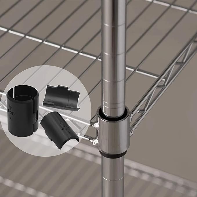 Wire Shelf Clips Shelving Split Sleeves Lock Metal Rack Fits 1" Post 8/40 Pieces