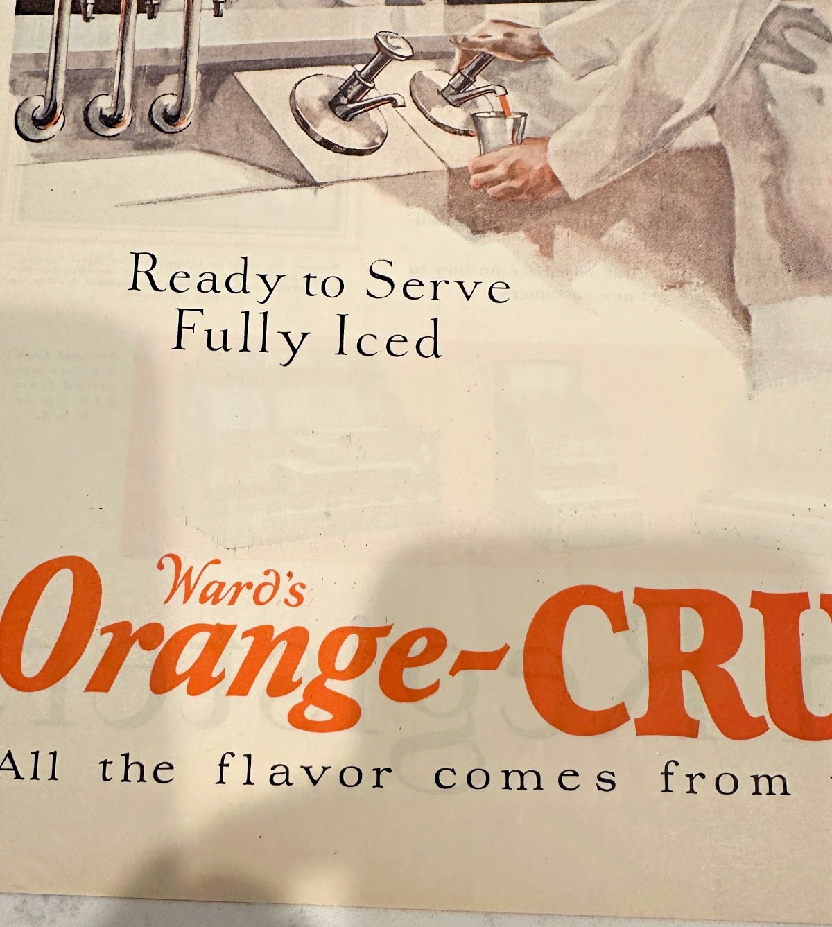 Ward's Orange Crush one-page ad Saturday Evening Post July 24, 1926