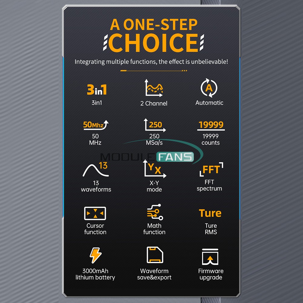 FNIRSI 2C53T Upgrade Handheld Digital Oscilloscope Multimeter Signal Generator