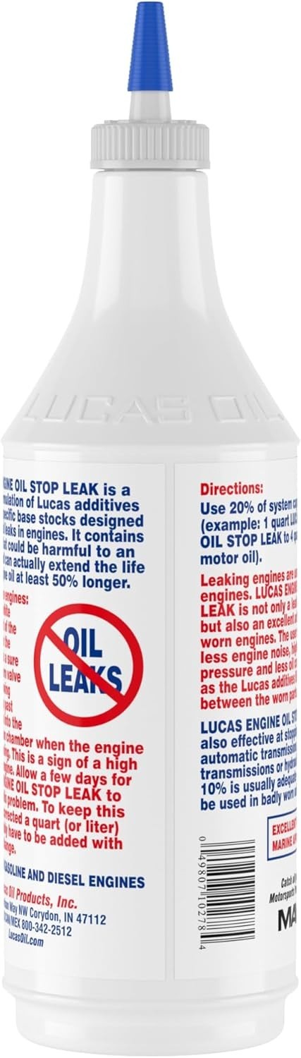 Lucas Oil 10278 Engine Oil Stop Leak - 1 Quart