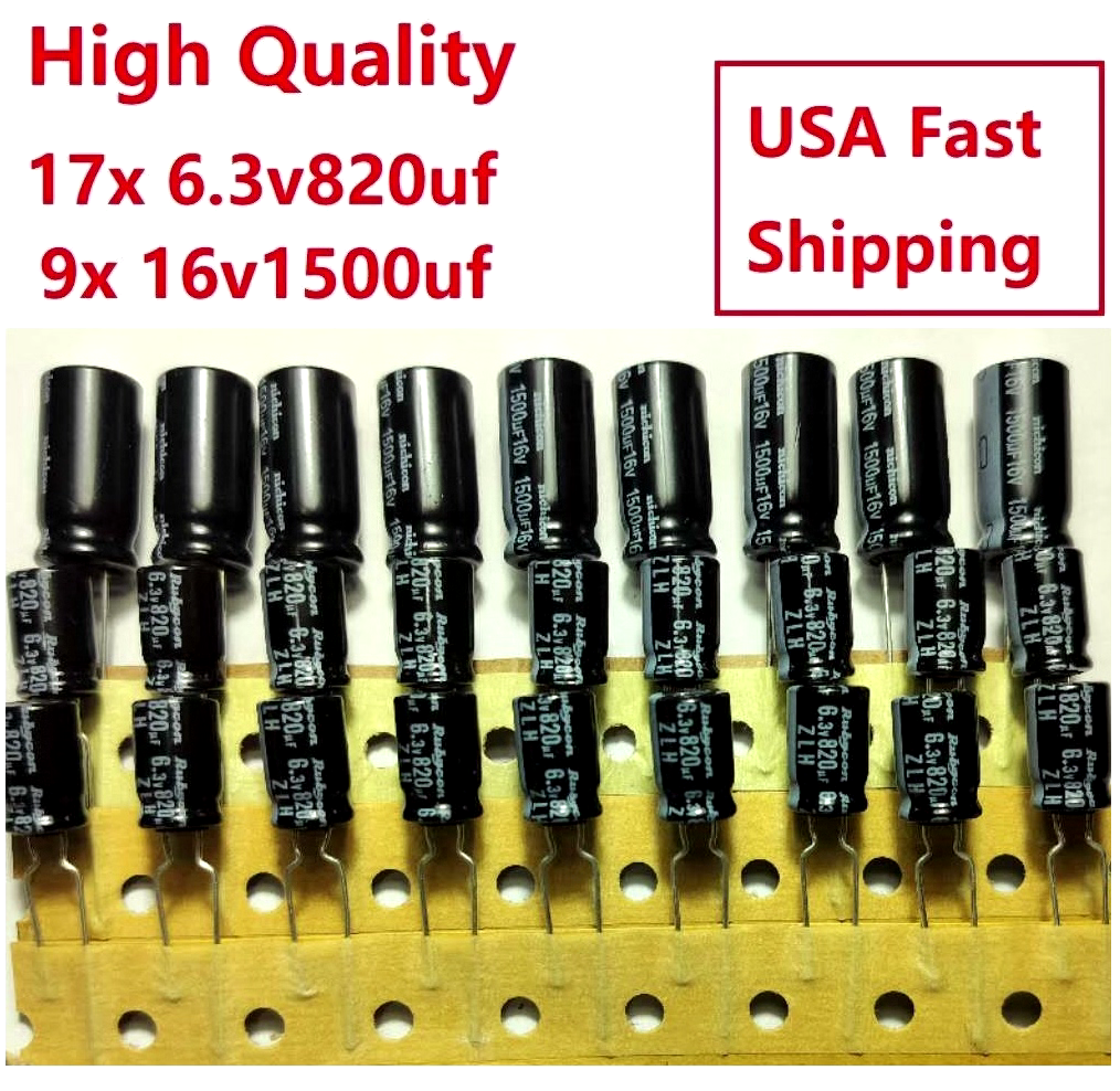 xbox 360 Motherboard Capacitor Repair complete kit HDMI 6.3v 820uf 16v 1500uf