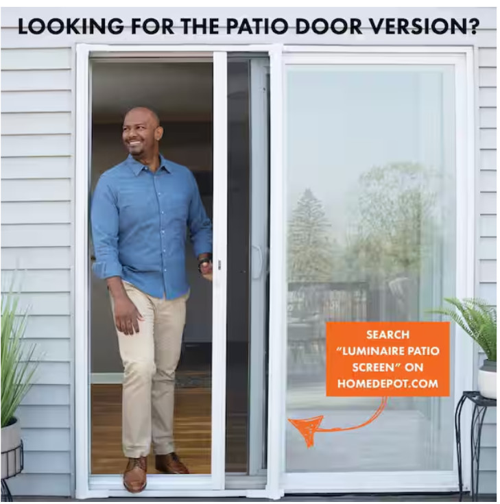 ANDERSON 32-36" x 80" Luminaire Bronze Single Universal Retractable Screen 2Aisl