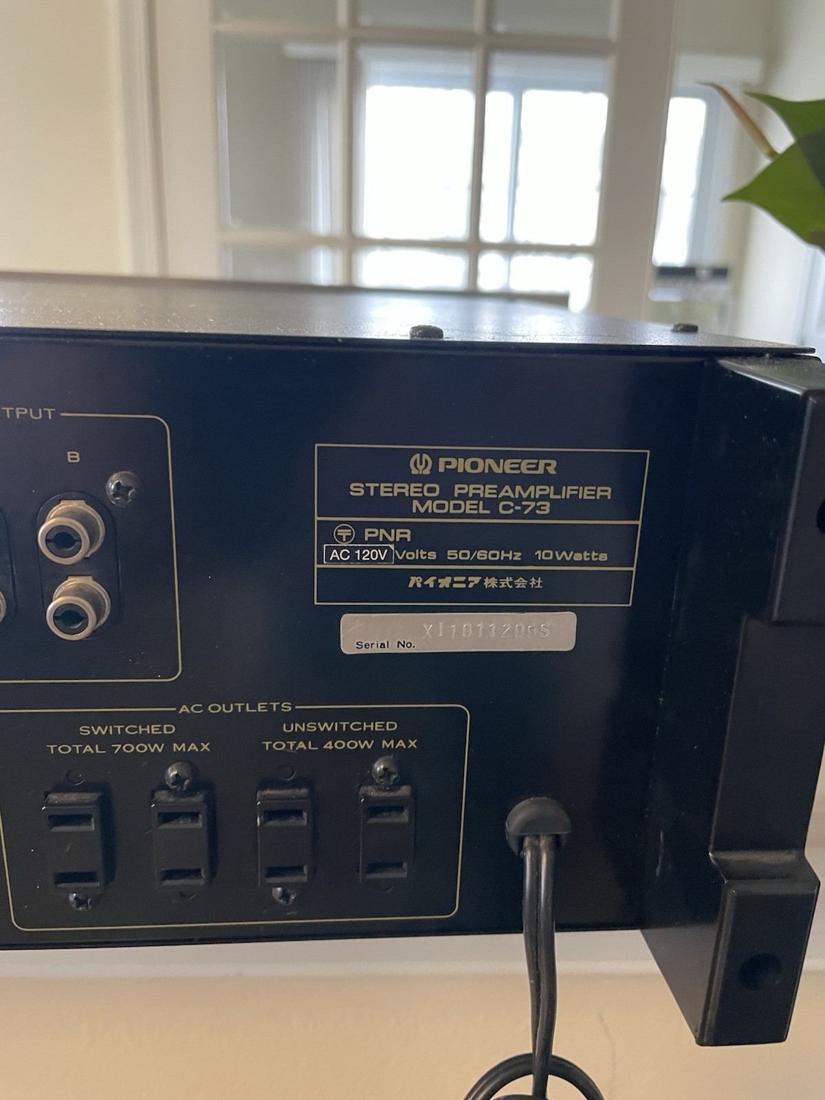 Pioneer C-73 Stereo Preamplifier Rare Spec-3