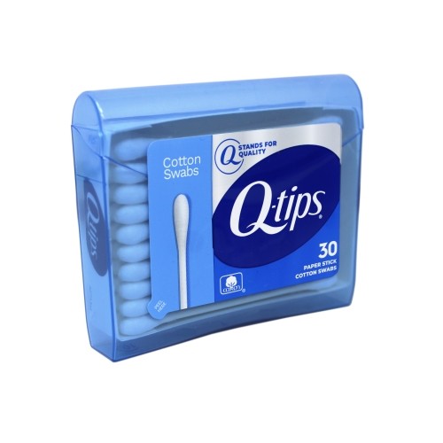 2 Pack Q Tips Cotton Swabs Travel Size Purse Pack 30 Swabs Each