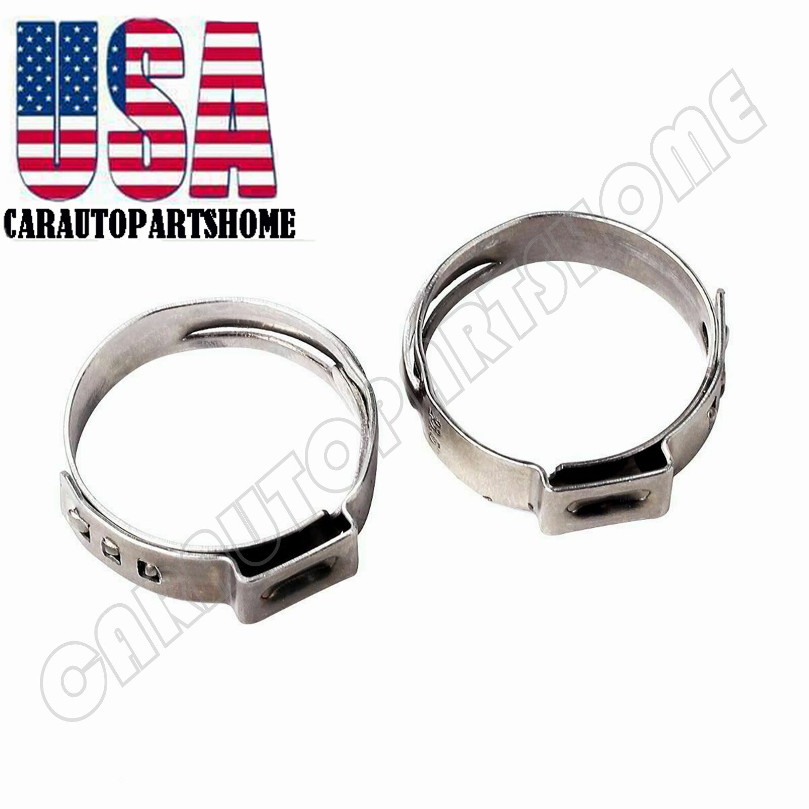 50Pcs 1/2" PEX Stainless Steel Ear Clamp Cinch Rings Crimp Pinch Fitting