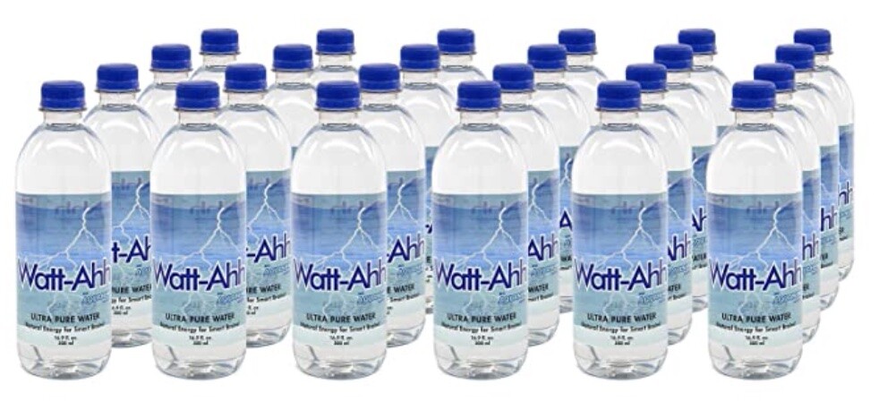 AquaNew’s Watt-Ahh Ultra-Pure Polarized Water – 16.9 fl. oz (case of 24 bottles)