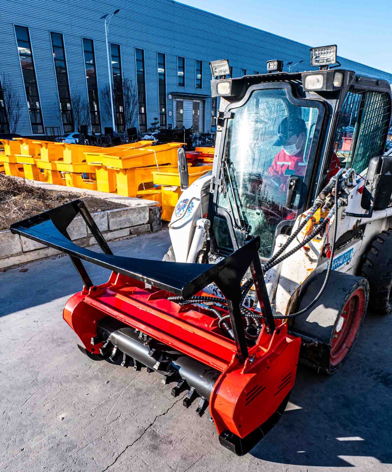 46in Forestry Mulcher Attachment Wood Chipper Brush Mower Fits Bobcat Skid Steer