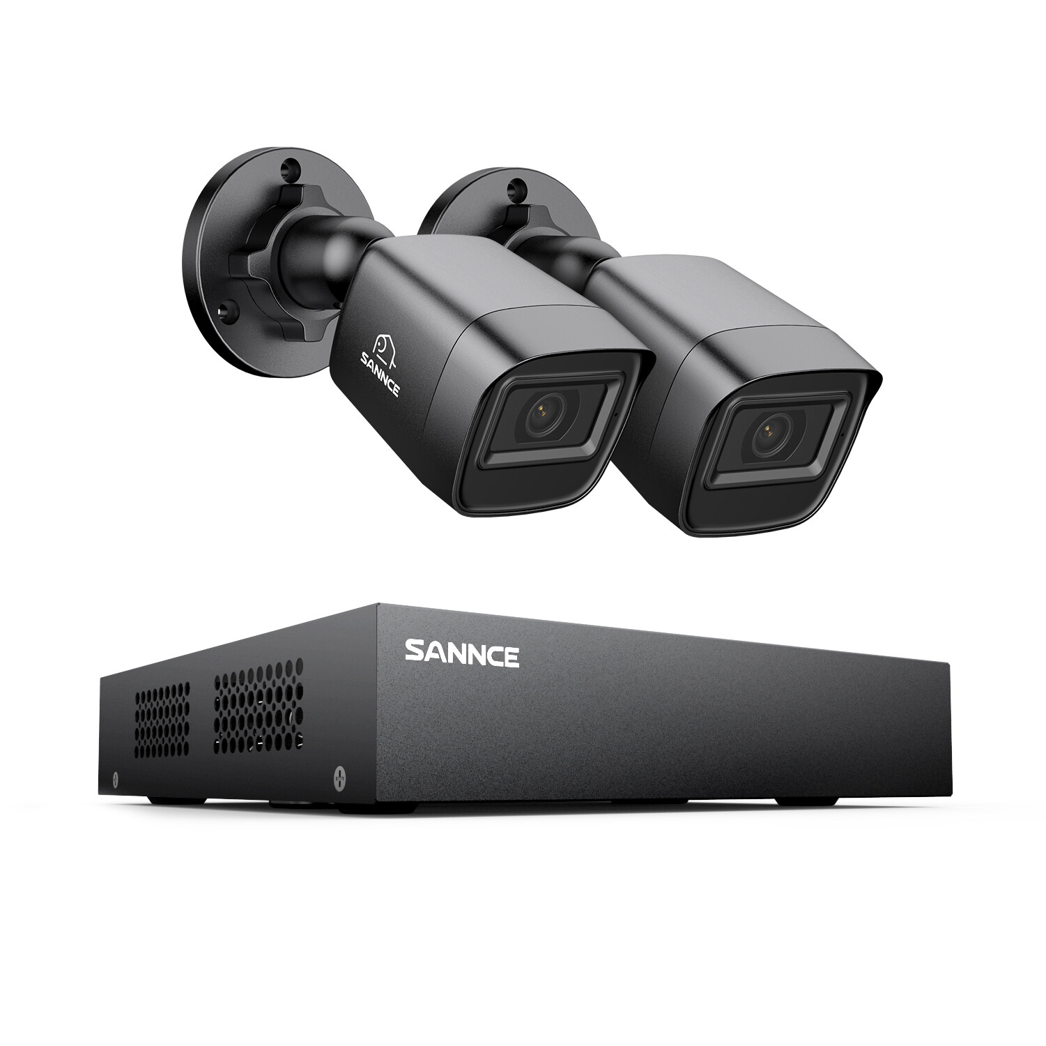SANNCE 8CH 1080P Lite DVR 2MP Security Camera System AI Human Detection IR Night