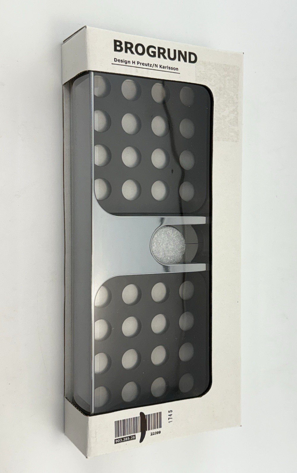 IKEA BROGRUND Chrome Plated Shower Shelf Caddy NEW