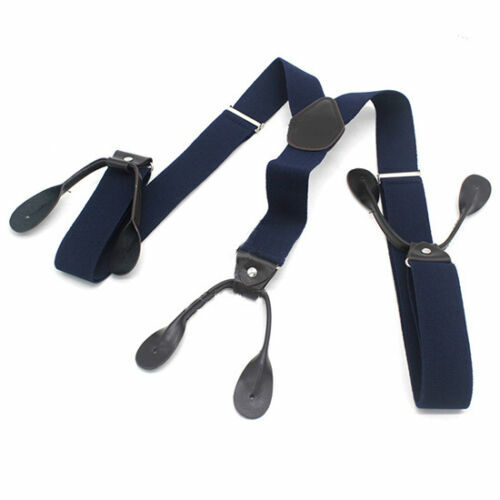 TECHTONGDA Hot Adjustable 4 Color Button Holes Link Men's Elastic Suspenders