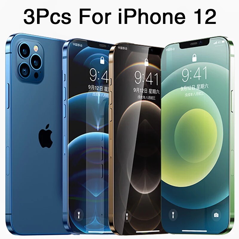 3-PACK For iPhone 14 13 12 11 Pro Max XR XS Max Tempered GLASS Screen Protector