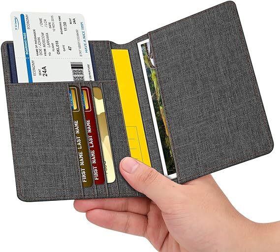 Slim PU Leather Travel Passport Wallet Holder RFID Blocking ID Card Case Cover