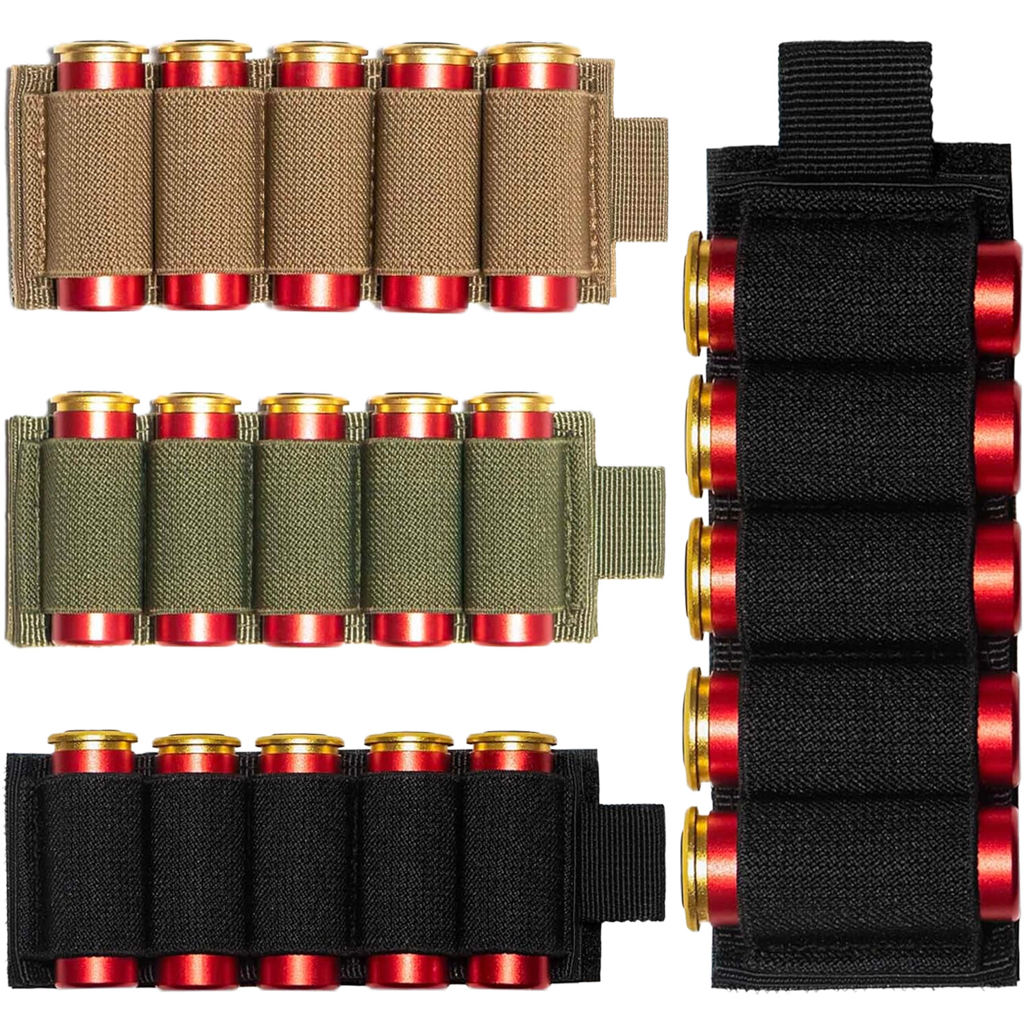 Tactical 5 Rounds Shotgun Side Saddle Carrier 12/20 Gauge Shotgun Shell Holders
