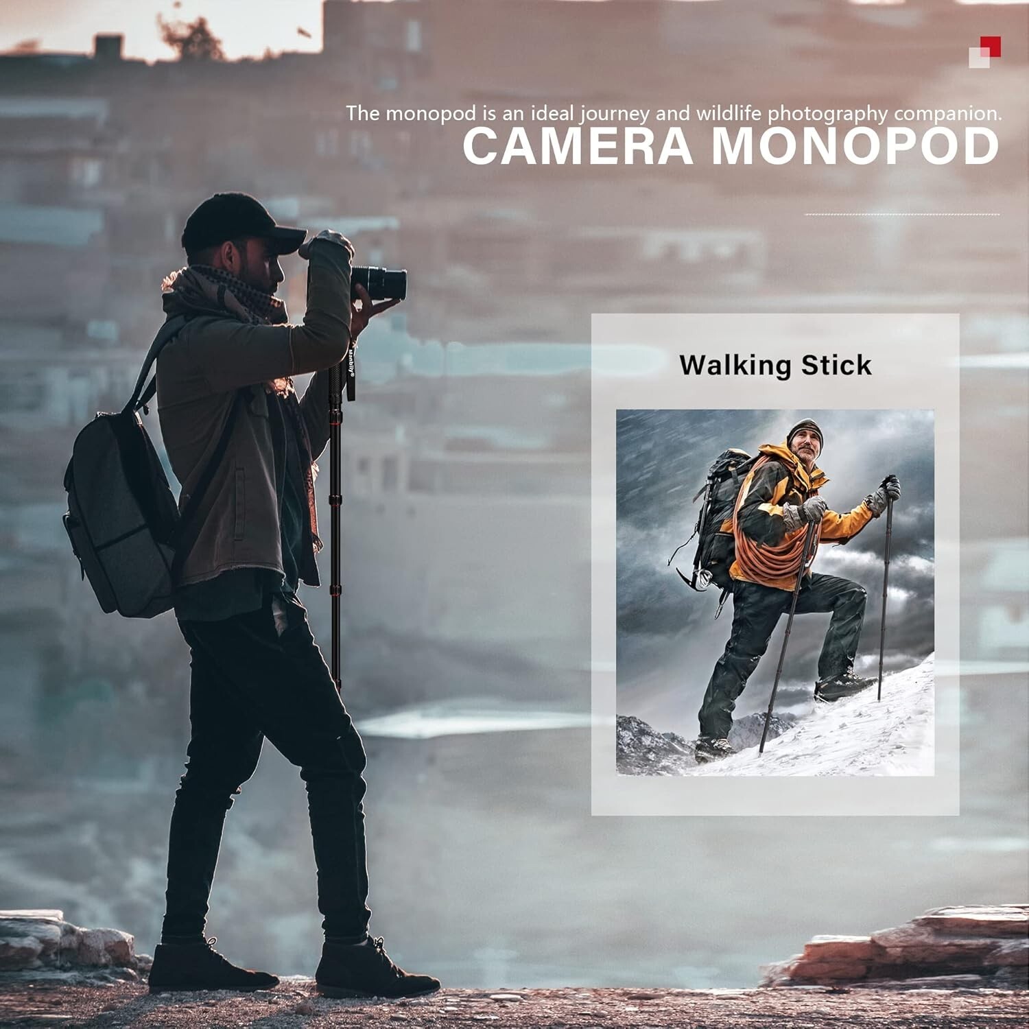 Manbily Camera Monopod Aluminum Portable Compact Lightweight Travel Monopod HOT