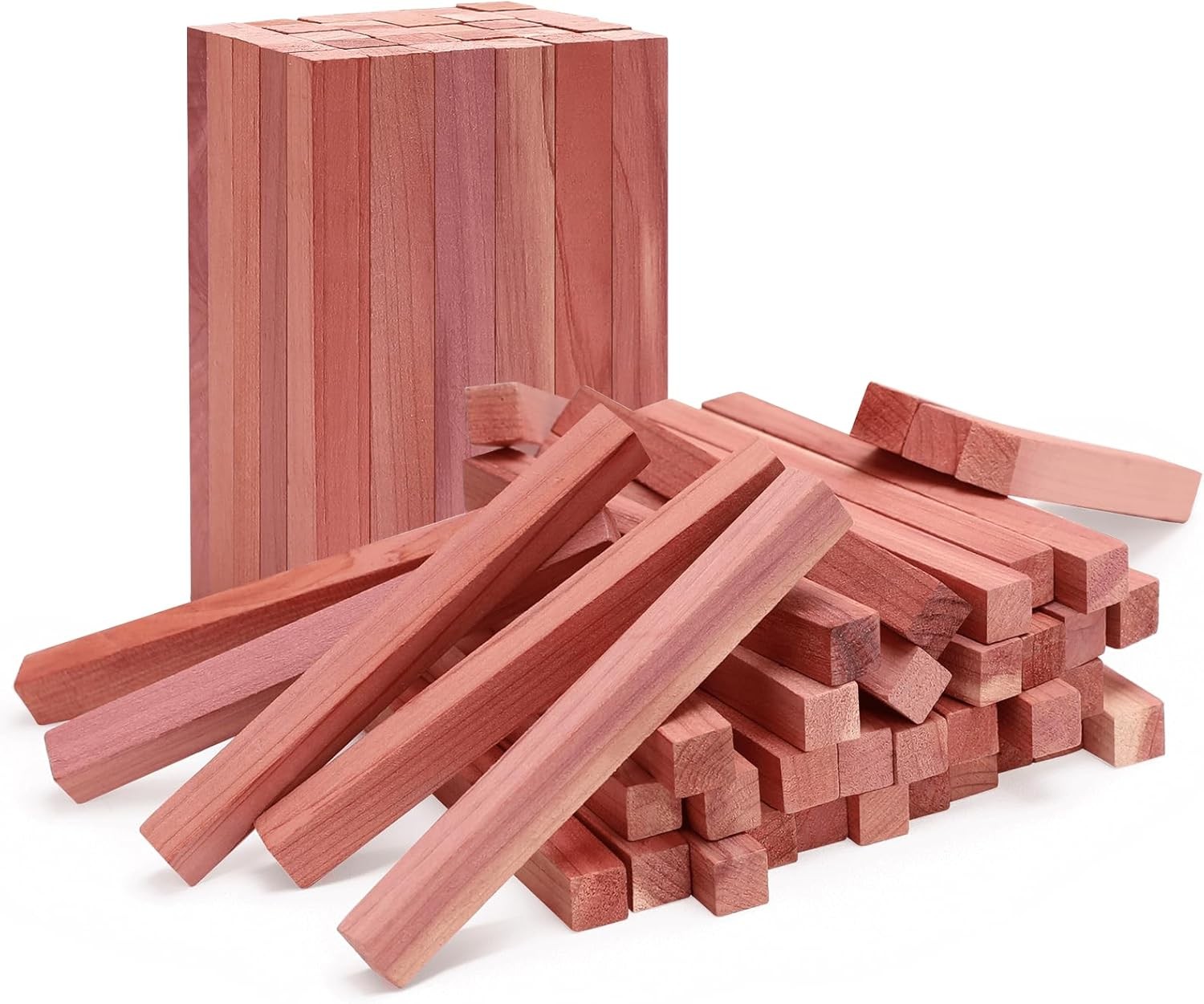 Homode Cedar Blocks for Clothes Storage, 50Pcs Cedar Sticks, Aromatic Red Cedar