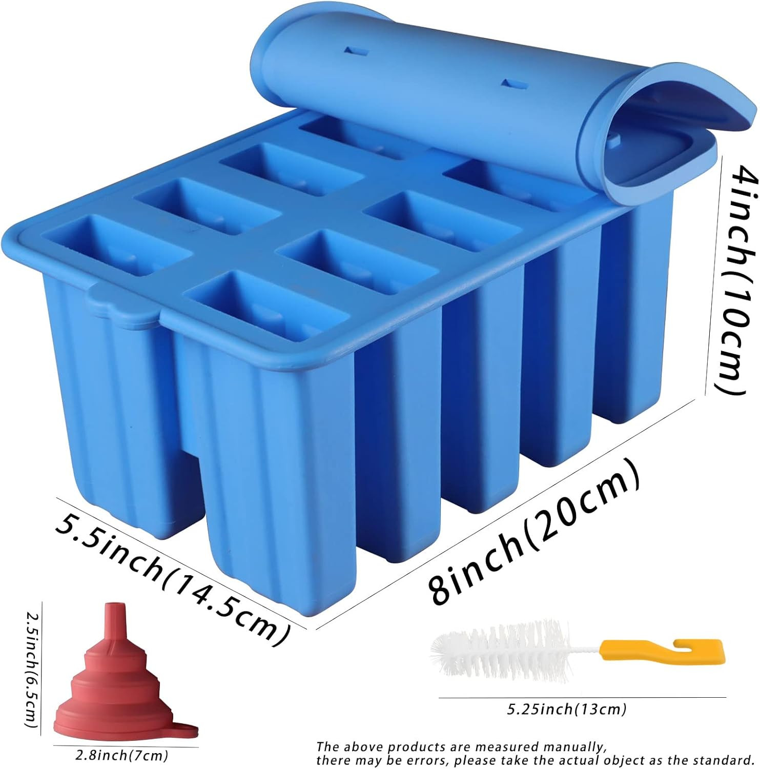 Moldes de silicona para paletas, moldes reutilizables de grado alimenticio