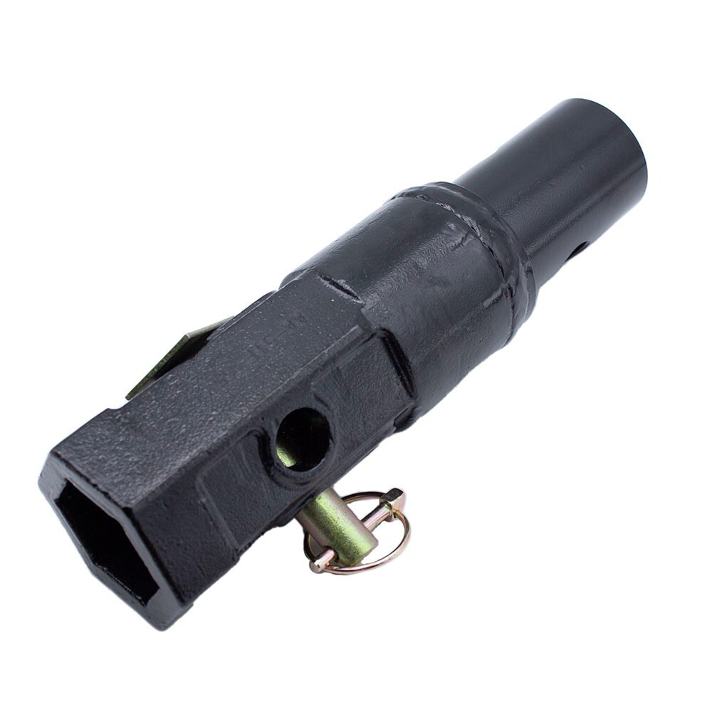 Auger Adapter Conversion 2 inch female Hex to 2-9/16" Male Round Heavy Duty