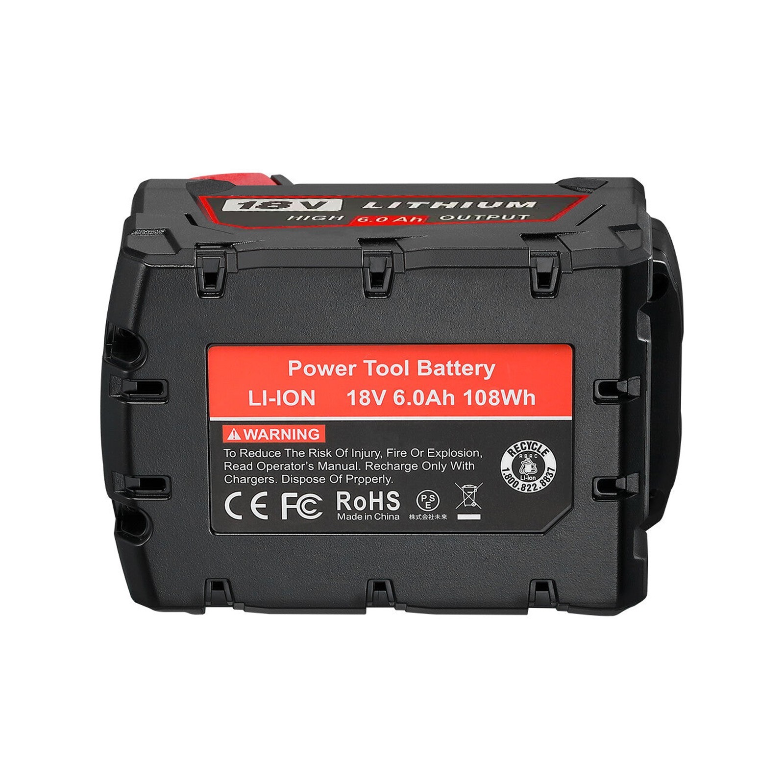 2-PACK 18V 6.0AH For Milwaukee for M18 18V Extended Capacity Battery 48-11-1840