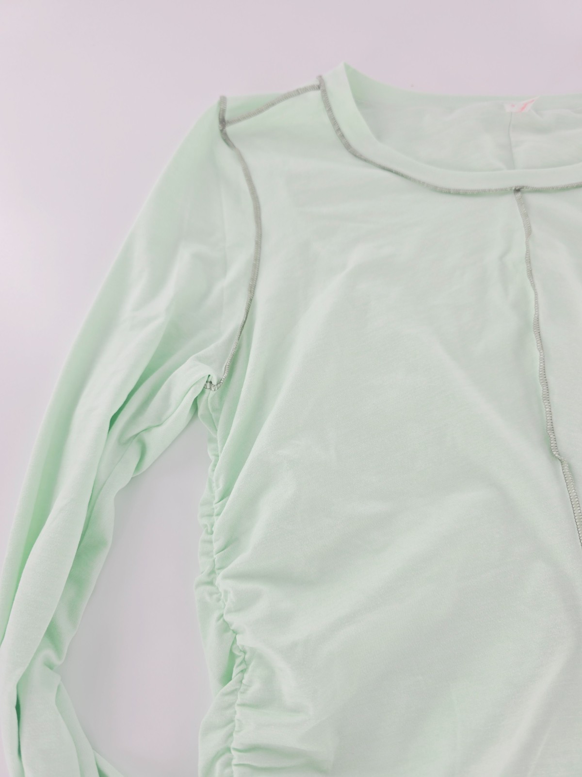 Free People FP Movement Right On Run Long Sleeve Shirt Green Blue Size Medium M