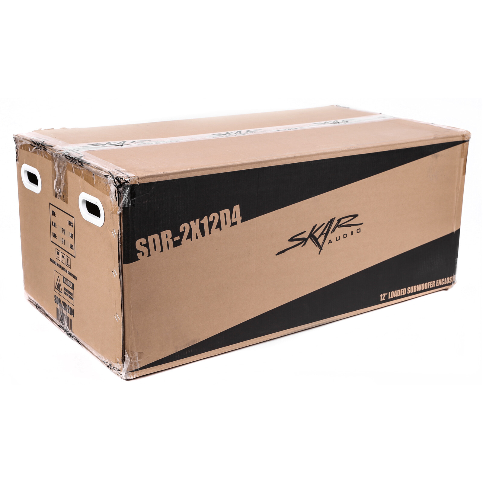 NEW SKAR AUDIO SDR-2X12D4 DUAL 12" 2400 WATT LOADED PORTED SUBWOOFER ENCLOSURE