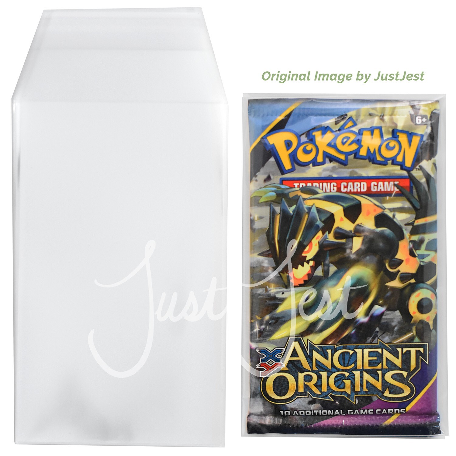 Pokemon Booster Pack Protective Sleeves - x50 Self Sealing Clear View Sleeves
