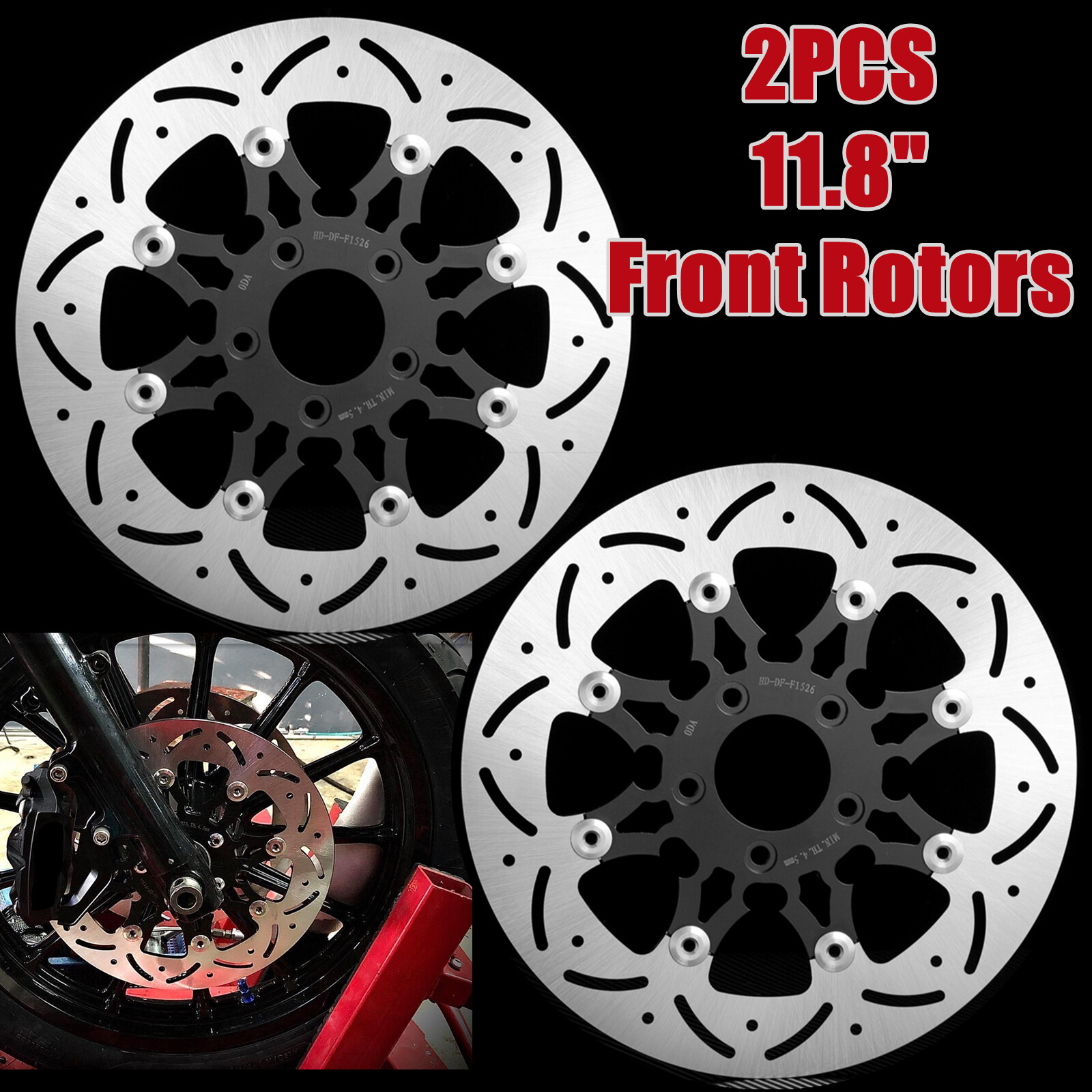 11.8" Front Brake Rotors Touring Road Glide Street Glide Electra Glide Road King